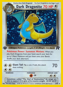 Dark Dragonite - Unlimited Holofoil