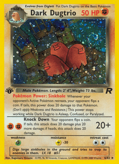 Dark Dugtrio - Unlimited Holofoil