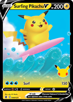 Surfing Pikachu V - Holofoil