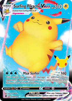 Surfing Pikachu VMAX - Holofoil