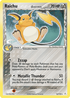 Raichu δ - Reverse Holofoil