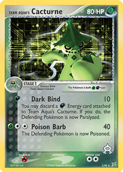 Team Aqua's Cacturne - Reverse Holofoil