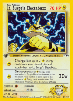 Lt. Surge's Electabuzz - Unlimited Holofoil
