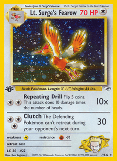 Lt. Surge's Fearow - Unlimited Holofoil