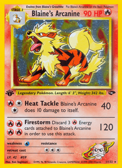 Blaine's Arcanine - Unlimited Holofoil