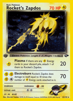 Rocket's Zapdos - Unlimited Holofoil