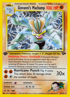 Giovanni's Machamp - Unlimited Holofoil