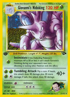 Giovanni's Nidoking - Unlimited Holofoil