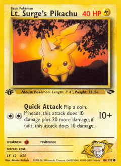 Lt. Surge's Pikachu - Normal