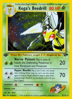 Koga's Beedrill - Unlimited Holofoil
