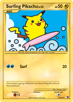 Surfing Pikachu - Holofoil