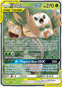 Rowlet & Alolan Exeggutor-GX - Holofoil