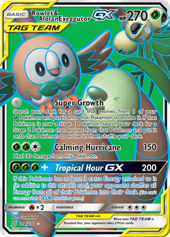Rowlet & Alolan Exeggutor-GX - Holofoil