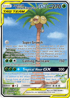 Rowlet & Alolan Exeggutor-GX - Holofoil