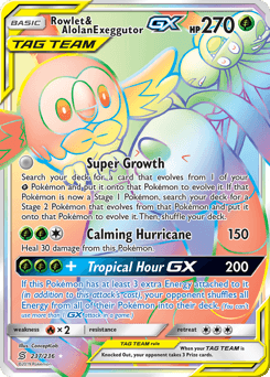 Rowlet & Alolan Exeggutor-GX - Holofoil