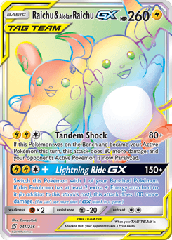 Raichu & Alolan Raichu-GX - Holofoil