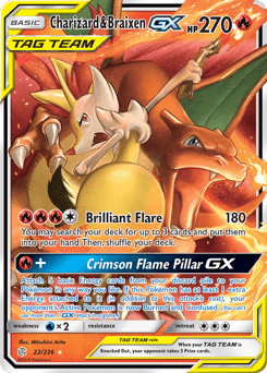 Charizard & Braixen-GX - Holofoil