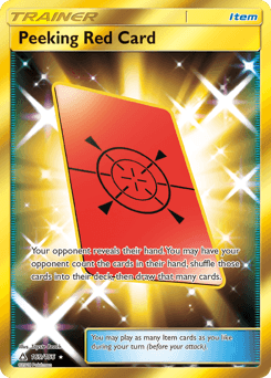 Peeking Red Card - Holofoil