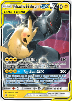 Pikachu & Zekrom-GX - Holofoil