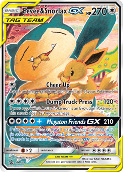 Eevee & Snorlax-GX - Holofoil