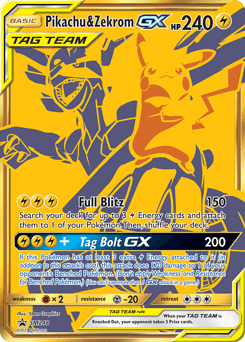 Pikachu & Zekrom-GX - Holofoil