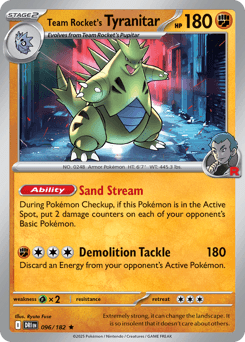 Team Rocket's Tyranitar - Reverse Holofoil
