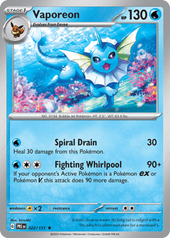 Vaporeon - Reverse Holofoil
