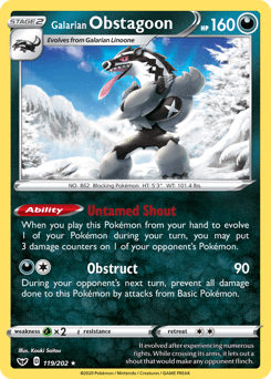 Galarian Obstagoon - Reverse Holofoil
