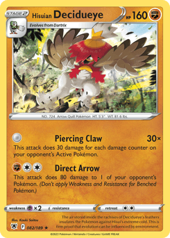 Hisuian Decidueye - Reverse Holofoil