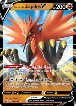 Galarian Zapdos V - Holofoil