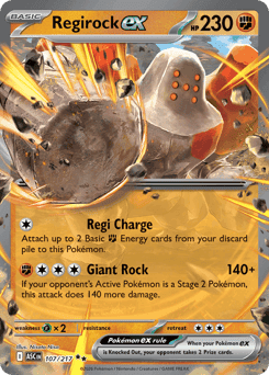 Regirock ex - Holofoil