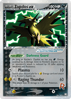 Rocket's Zapdos ex - Holofoil