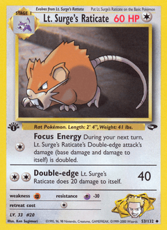 Lt. Surge's Raticate - Normal
