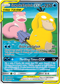Slowpoke & Psyduck-GX - Holofoil