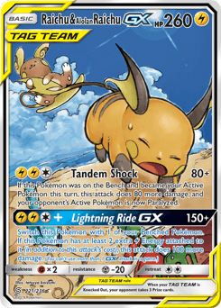 Raichu & Alolan Raichu-GX - Holofoil