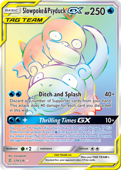 Slowpoke & Psyduck-GX - Holofoil