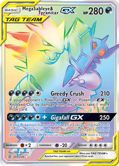 Mega Sableye & Tyranitar-GX - Holofoil