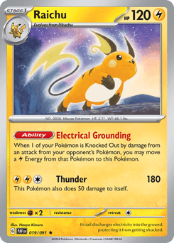 Raichu - Reverse Holofoil