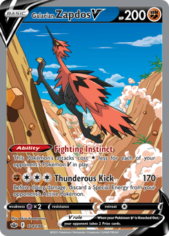 Galarian Zapdos V - Holofoil
